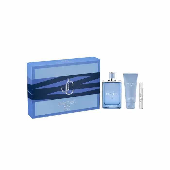 Jimmy Choo Man Aqua Eau De Toilette Spray 100ml Set 3 Produtos