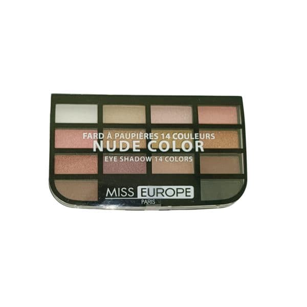 Miss Europe Sombra De Olhos Com 14 Cores Nº2 Nude 11.2g
