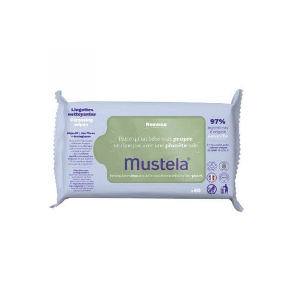 Mustela Toalhitas de Limpeza de Fibra Natural 60 Unidades