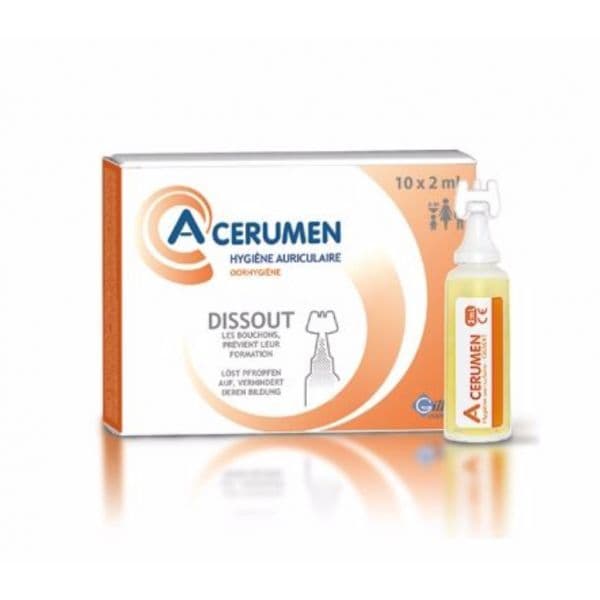 A-Cerumen Solução Auricular 10 Unidades x 2ml