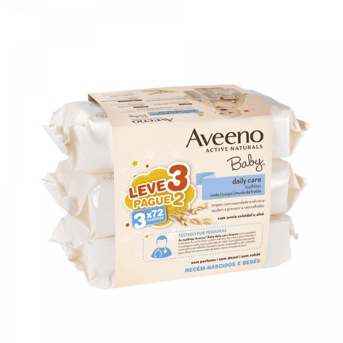 Aveeno Baby Toalhitas de Limpeza 3x72 Un.