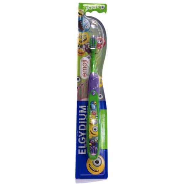 Elgydium Kids Emoji Escova Dentes 7-12 Anos Verde Edição Limitada 1 Unidade