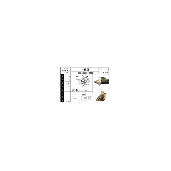 Eai Motores de Arranque / Audi a3 1.6 Ess 12146