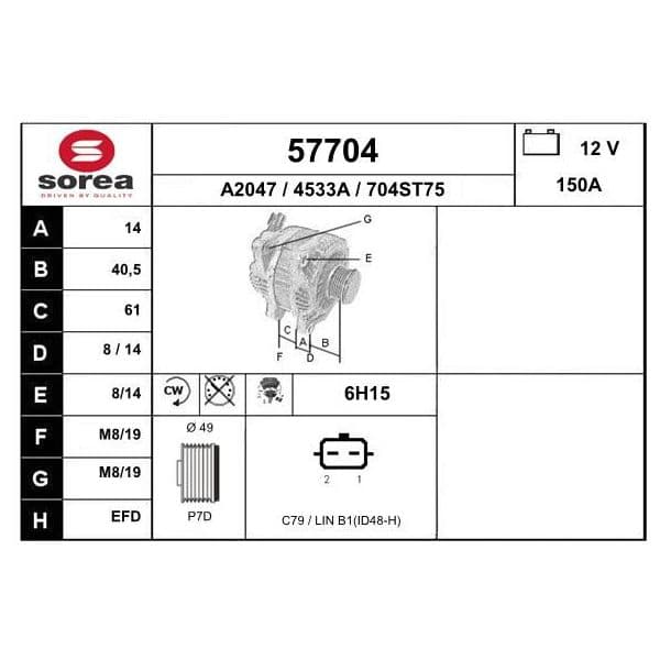 EAI Alternador - 57704