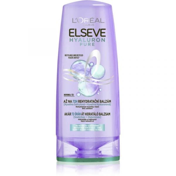 L'Oréal Paris Elseve Hyaluron Pure Bálsamo para o Cabelo para Couro Cabeludo Oleoso e Pontas Secas 200ml