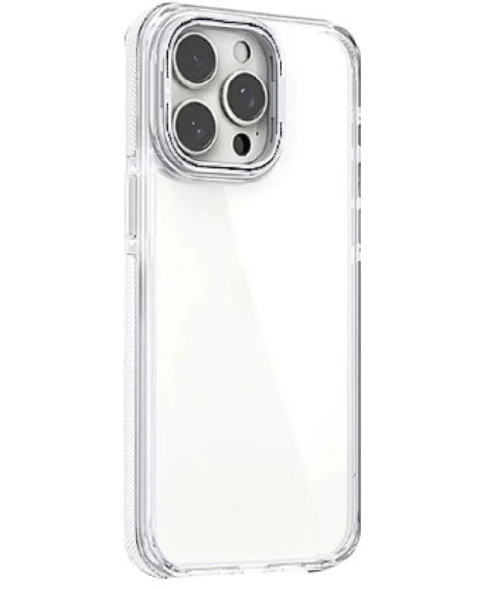 Capa Acrílico Borda Silicone são Suporte Cubrecamara iPhone 13/14 Branco