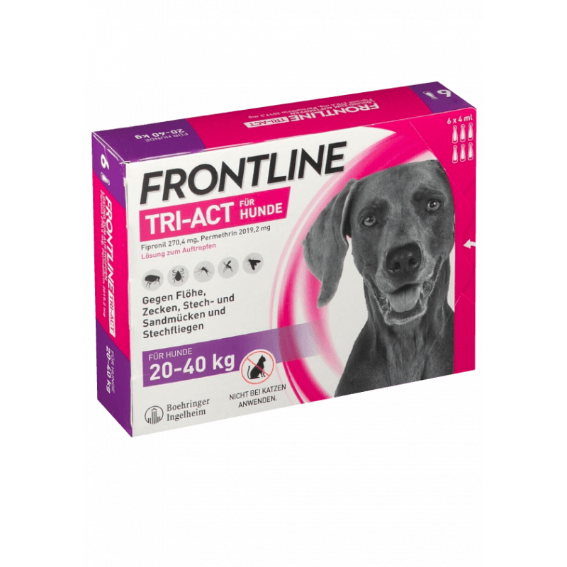 Frontline Tri-Act para Cães. 6 Pipetas