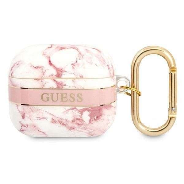 Guess Capa Gua3Hchmap AirPods 3 Pink Pink Marble Strap Collection