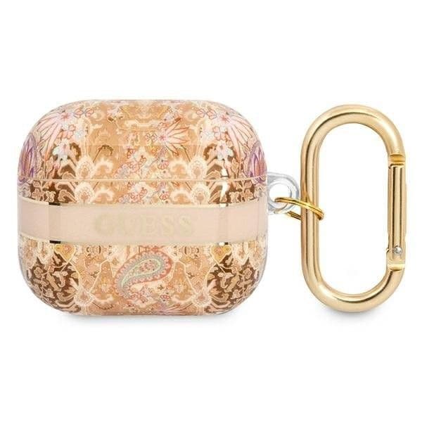 Guess Capa Gua3Hhfld AirPods 3 Gold Gold Paisley Strap Collection