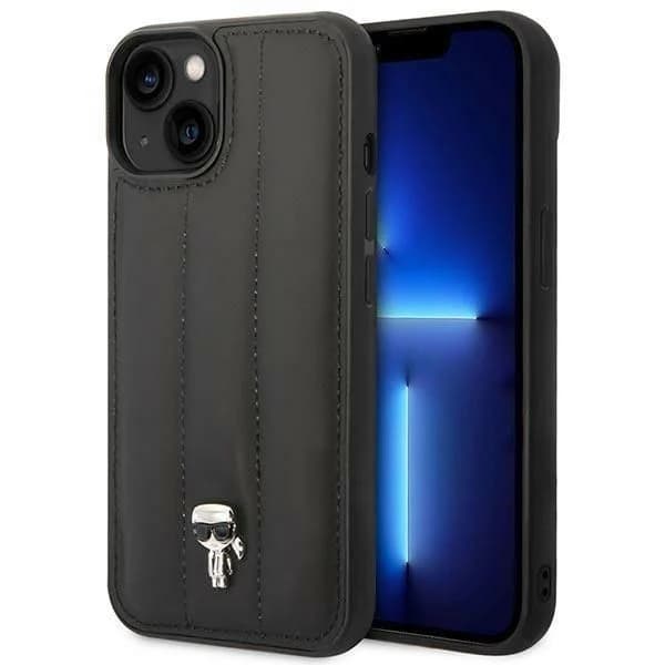 Karl Lagerfeld Capa Puffy Ikonik Pin para Apple iPhone 14 Plus 6.7" Preto