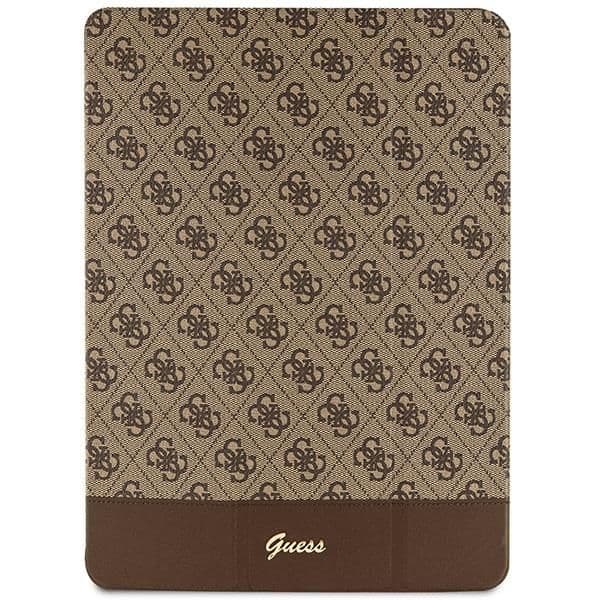 Guess Capa Livro 4G Stripe Allover para iPad Pro 12.9" Castanho