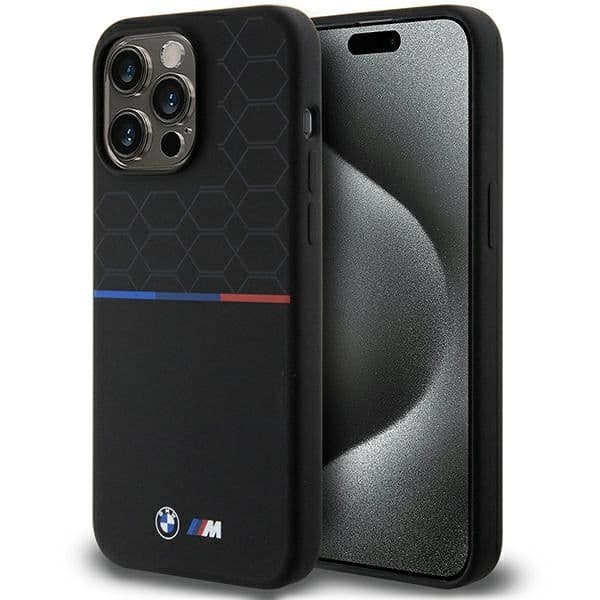 BMW Capa Silicone para iPhone 15 Pro Max Black