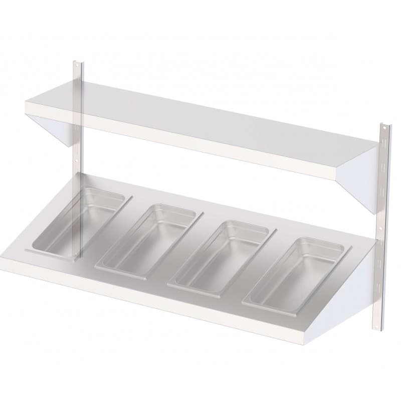 Suporte para Prateleira de Parede em Aço Inoxidável Zíper 600 mm