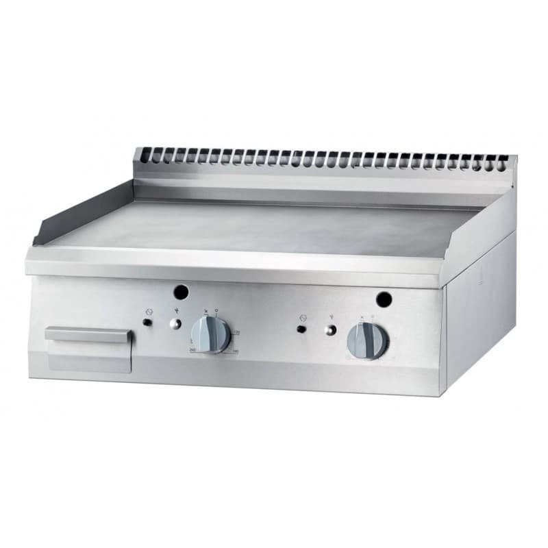Frytop a gás em aço retificado 6,5kW 400x700x250mm