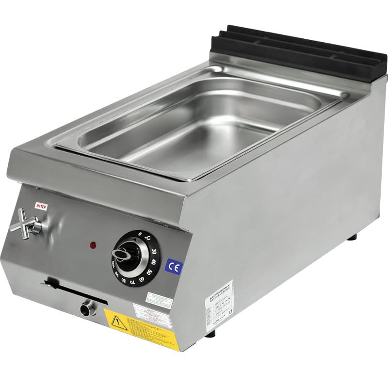 Banho maria elétrico de mesa GN1/1 1,5 kw 400x730x300mm