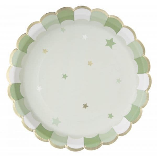 Tim E Puce Pratos 23cm com rebordo Dourado - Verde Macaroon 8 un. - 550667114