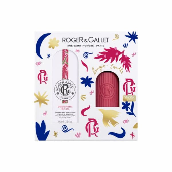 Roger & Gallet Gingembre Rouge Água Perfumada 100ml + Vela Perfumada 75g Coffret
