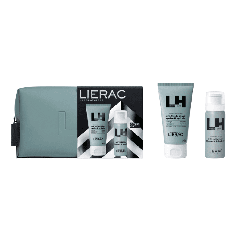 Lierac Homme Mousse de Rasage 50ml + Bálsamo Aftershave 75ml Natal 2025 Coffret