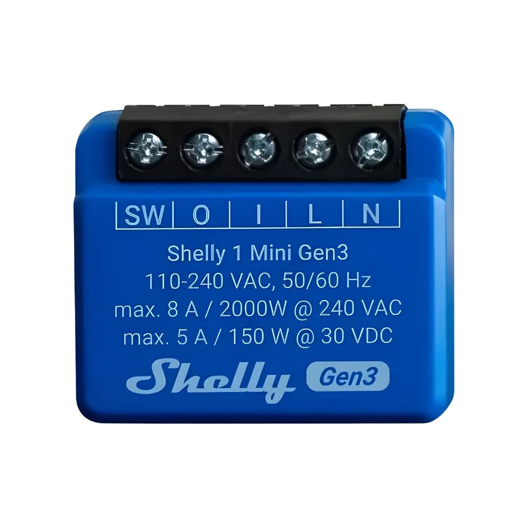 Shelly Plus 1 Mini 3ªGeração Módulo Automação - S3SW-001X8EU