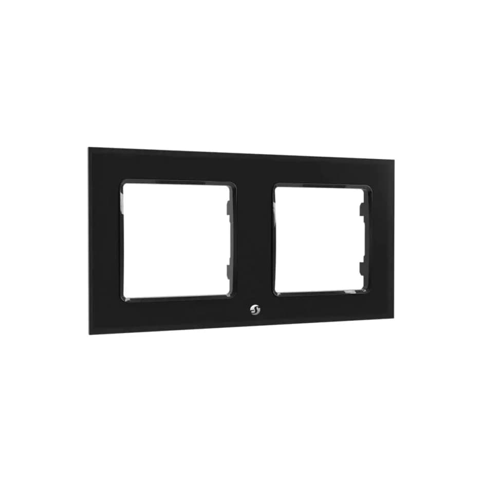 Shelly Moldura de Parede Dupla Wall Frame 2 para Interruptores Wall Switch Preto