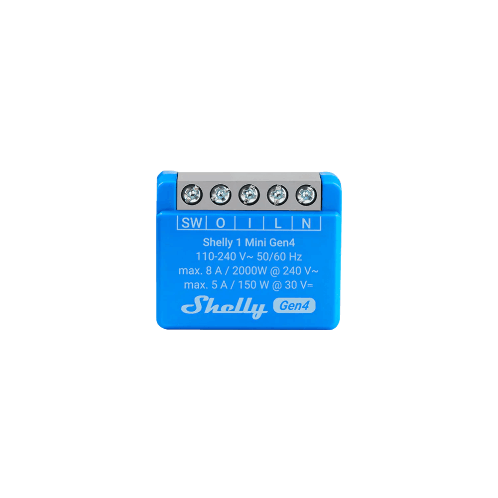 Shelly 1 Mini Gen4 - Mini módulo interruptor para automação WiFi/Zigbee/Matter - S1MG4
