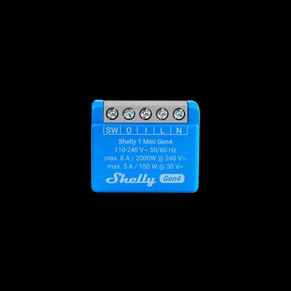 Shelly 1 Mini Gen4 - Mini módulo interruptor para automação WiFi/Zigbee/Matter - S1MG4