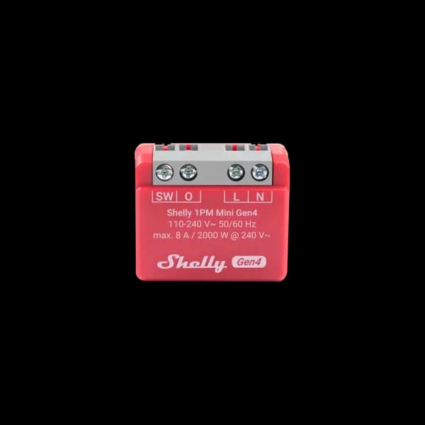 Shelly 1PM Mini Gen4 - Módulo interruptor 8A Wi-Fi Zigbee Bluetooth Matter c/ Medição de Energia