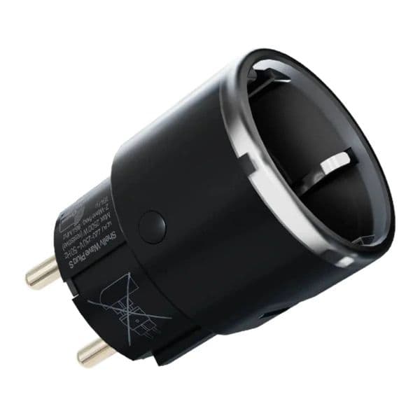Shelly Tomada Plug S Wave Z-Wave 800 Mesh/Long Range Preta 230V/12A