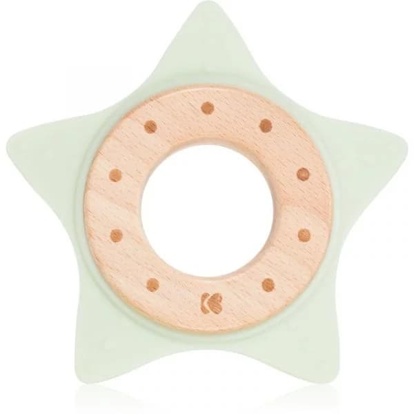 Kikkaboo Silicone And Wood Teether Star Mordedor Mint