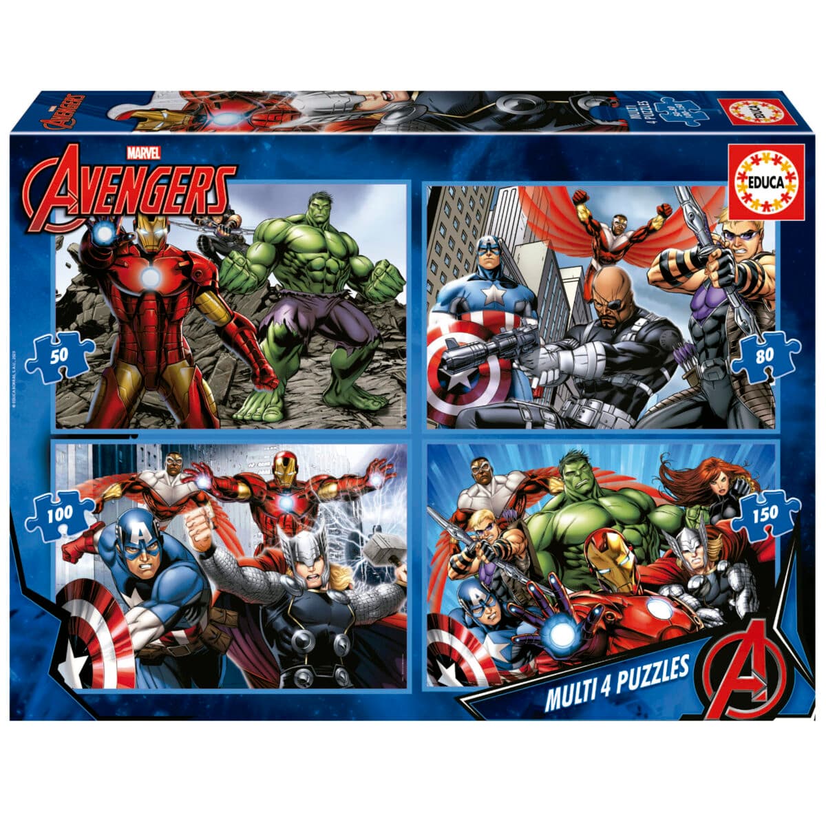 Educa Puzzle 50-80-100-150 Peças - Os Vingadores - 16331