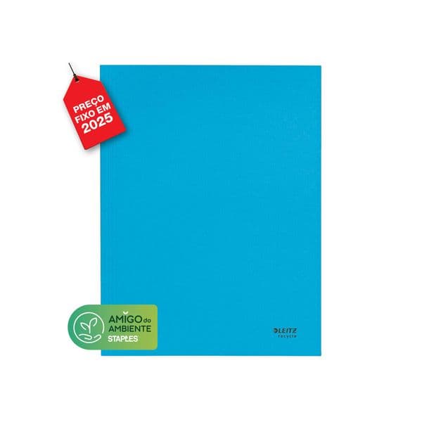 Leitz Pasta Cartão Recycle A4 3 Abas Azul