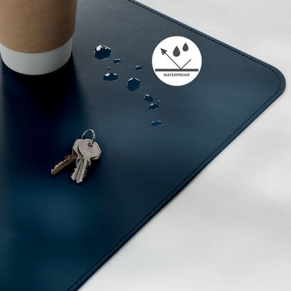 Leitz Tapete de Secretária 80x40cm Antideslizante Impermeável Azul Escuro