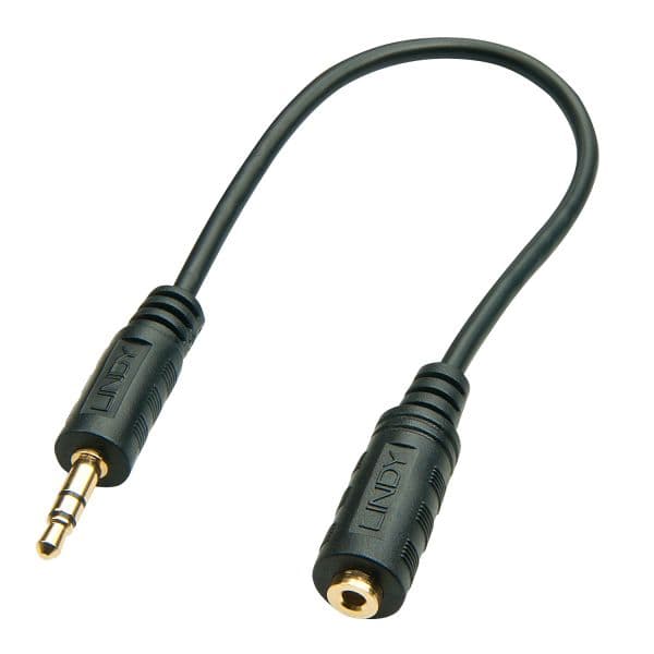 Lindy 35699 Cabo de Áudio 3.5mm para 2.5mm Preto 20m e 20cm