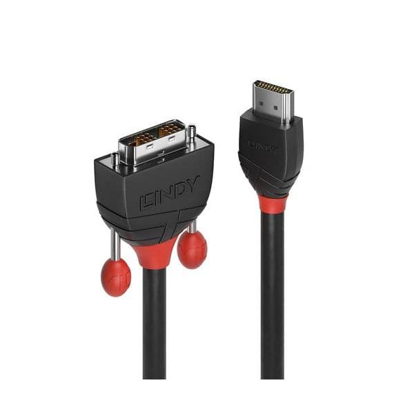 Lindy Hdmi para Dvi-d Single Link Cabo Black Line 10m