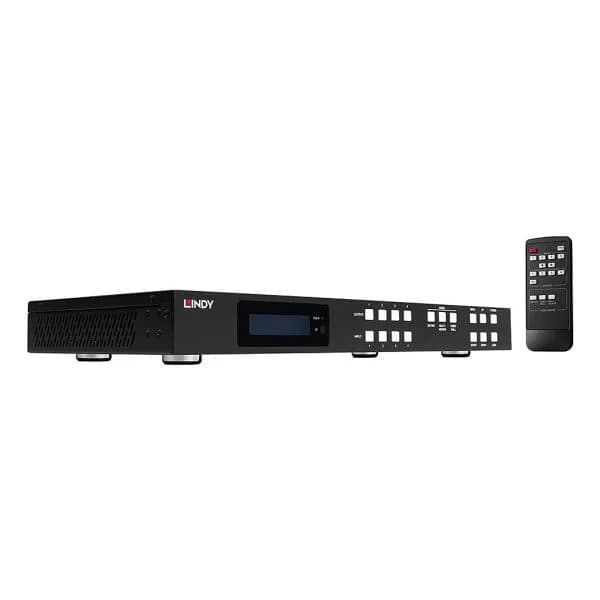 Lindy 38390 Switch Matrix HDMI 4x4 4K60 Seamless Multi-View Video Wall com OLED
