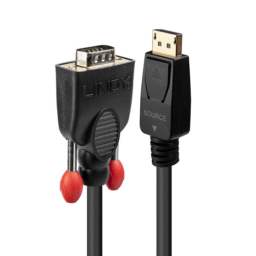 Lindy 41942 Cabo Conversor Displayport para VGA 2m Preto