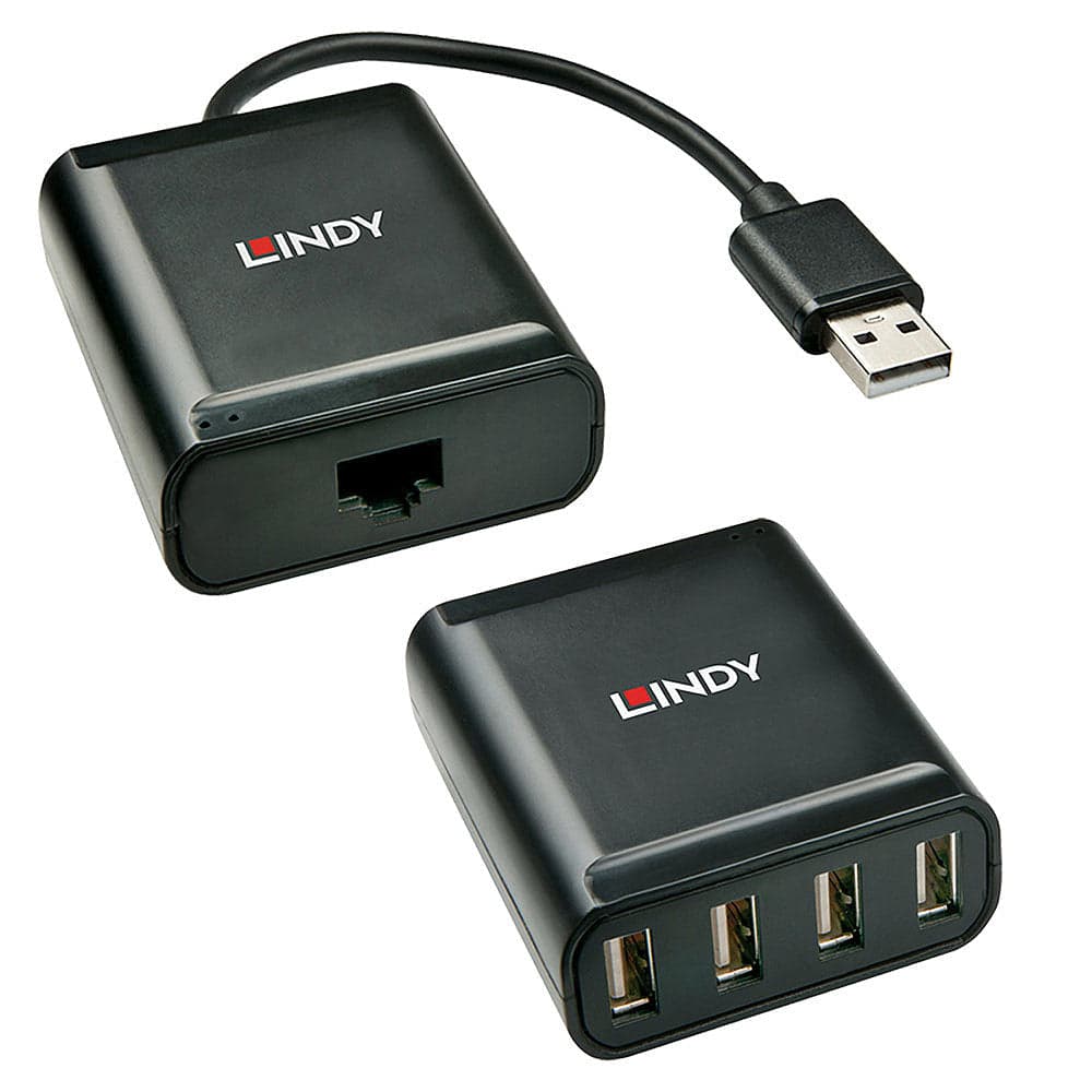 Lindy Adaptador Extensor USB 2.0 CAT.5 60M 4 Portas USB-A para RJ45 LINDY-42679
