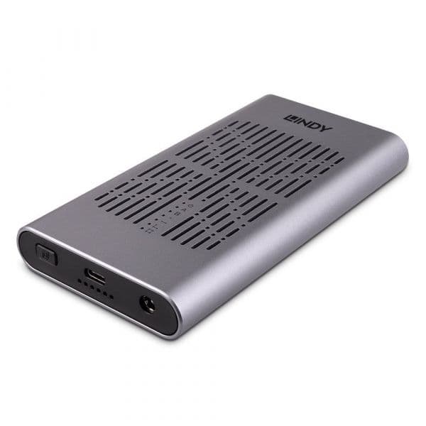Lindy Dual M.2 NVMe USB 3.2 Gen 2x2 Clone Prateado