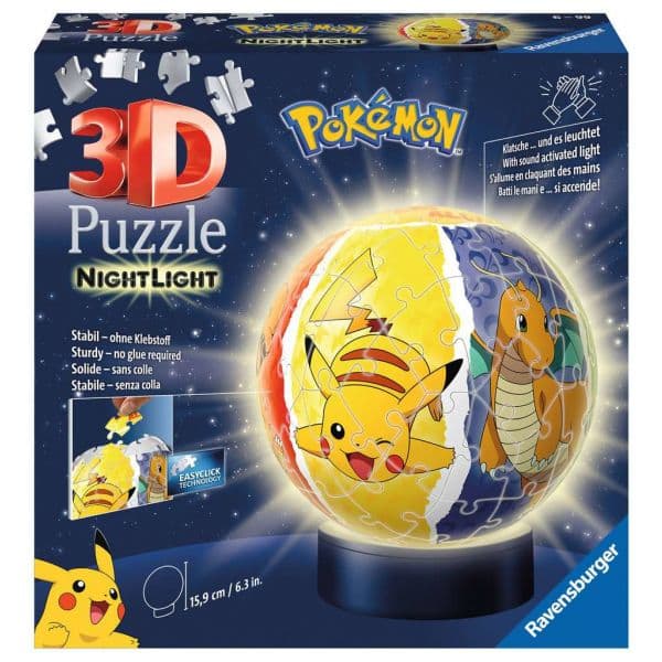 Ravensburger Puzzle 3D Pokémon Nightlamp 74 Peças - 102473