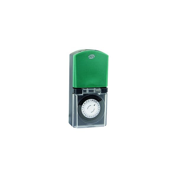 REV Temporizador Mecânico IP44 48 Programas Diários Preto/Verde