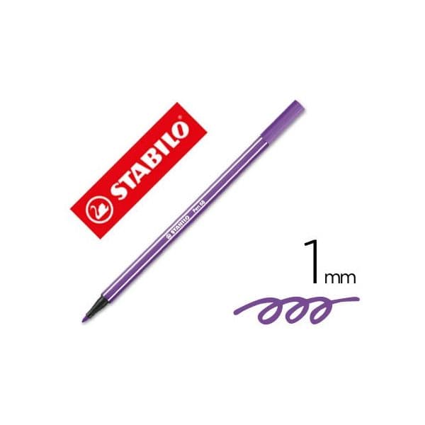 Stabilo 10 Un. Marcadores Aquareláveis Pen 68 Violet 1mm - 68/55