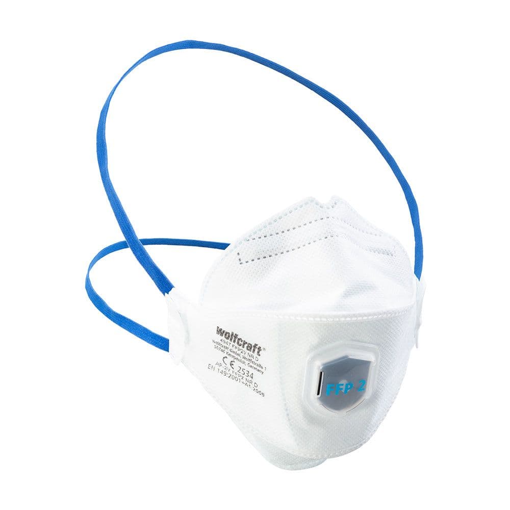 PACK 2 MÁSCARAS DE PÓ FFP2 NR D COM VÁLVULA DE RESPIRAÇÃO E FILTR