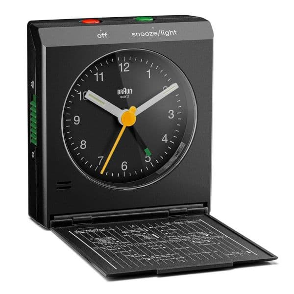 Braun Despertador BC 05 B Analógico de Viagem Preto
