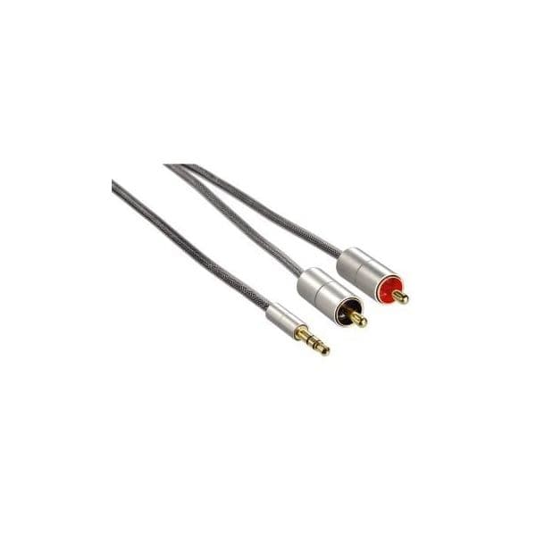 Hama Cabo de Audio 1 m 3.5mm 2 x RCA Prateado