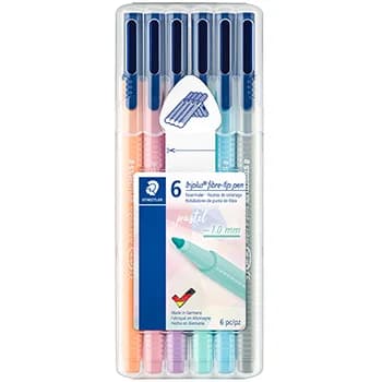 Staedtler Triplus Color, Ponta de Fibra, Pastel, 6uni.