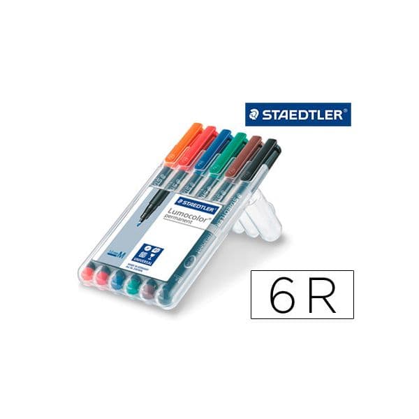 Staedtler 6 un. Marcadores Lumocolor 317 M 0.8-1mm - 317 WP6