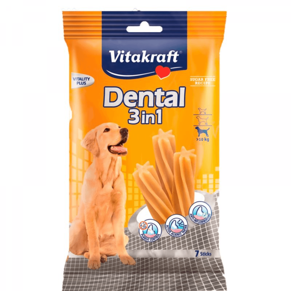Vitakraft Snack Dental Sticks 3in1 Dog Médios "180 G"
