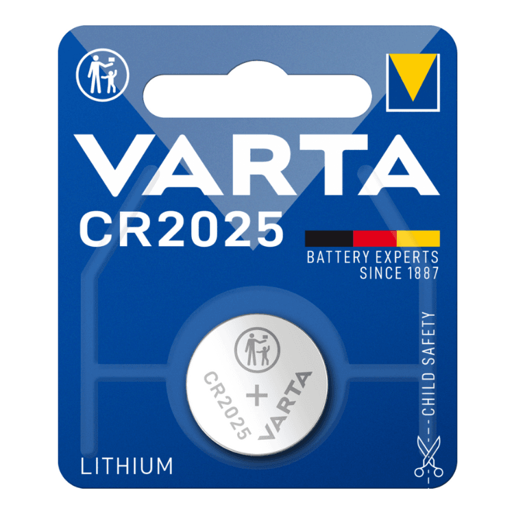 Bateria VARTA CR2025 | Lítio, 2cm, 2.5g