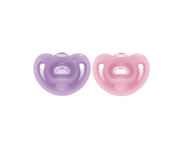 NUK Sensitive Chupeta Silicone 0-6m 2 un. Rosa