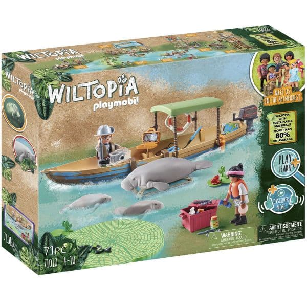 Playmobil: Wiltopia - Passeio de Barco com os Manatins 71 Peças - 71010